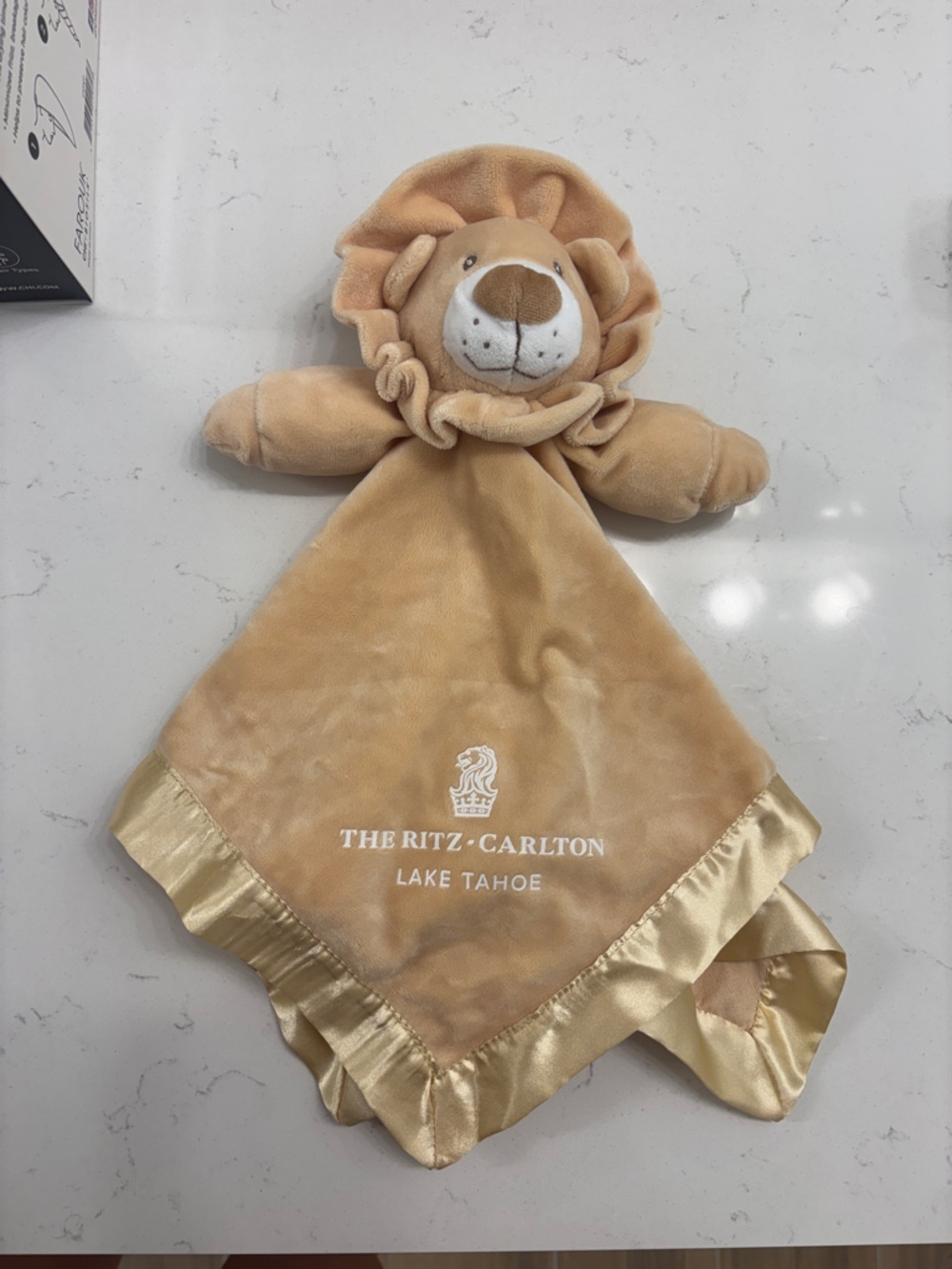 The Ritz-Carlton Lake Tahoe Tan Plush Lion Security Blanket